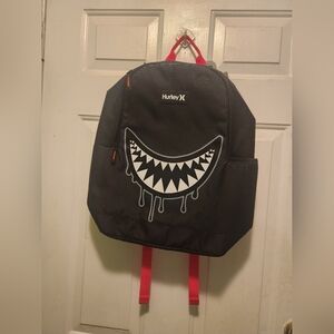 Hurley Black Backpack with Dripping Graphic